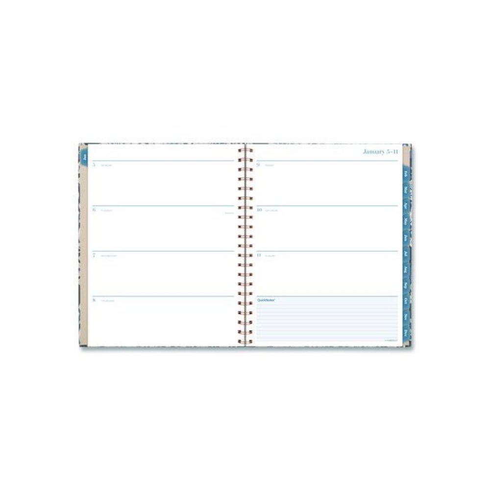 Elizabeth Weekly/Monthly Planner, 11 x 8.5, Floral Artwork, Blue Cover, 12-Month  (Jan-Dec): 2026. Picture 2