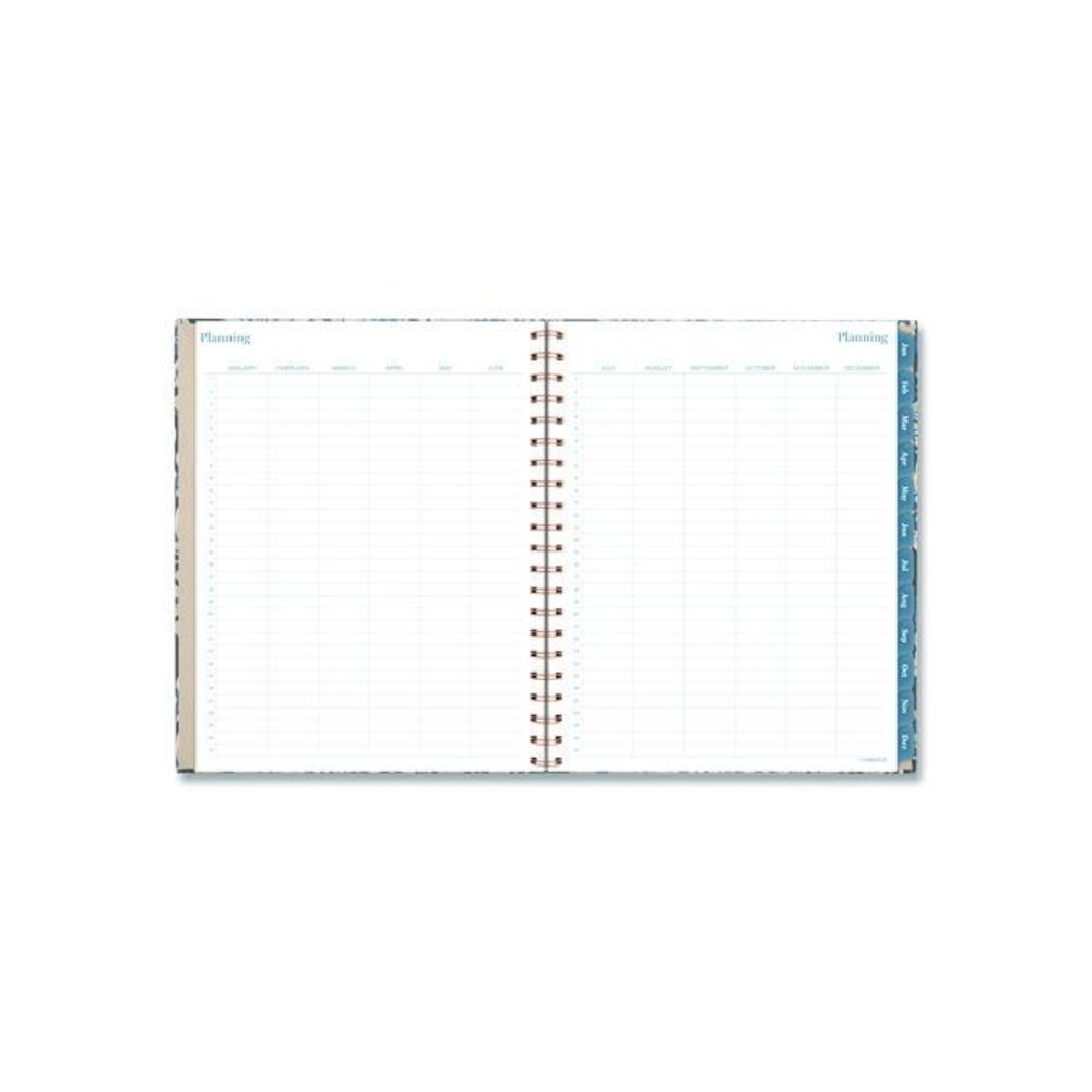 Elizabeth Weekly/Monthly Planner, 11 x 8.5, Floral Artwork, Blue Cover, 12-Month  (Jan-Dec): 2026. Picture 8