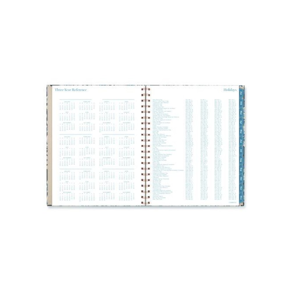 Elizabeth Weekly/Monthly Planner, 11 x 8.5, Floral Artwork, Blue Cover, 12-Month  (Jan-Dec): 2026. Picture 9