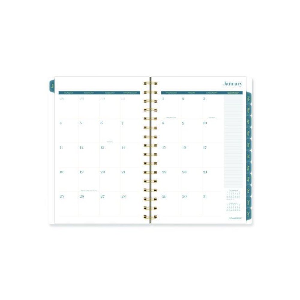 Midnight Garden Weekly/Monthly Planner, 8.5 x 5.5, Floral Artwork, Black/Pink/Green Cover, 12-Month (Jan-Dec): 2026. Picture 3