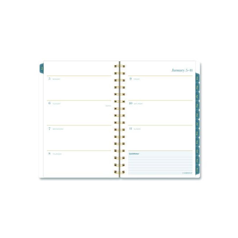 Midnight Garden Weekly/Monthly Planner, 8.5 x 5.5, Floral Artwork, Black/Pink/Green Cover, 12-Month (Jan-Dec): 2026. Picture 2