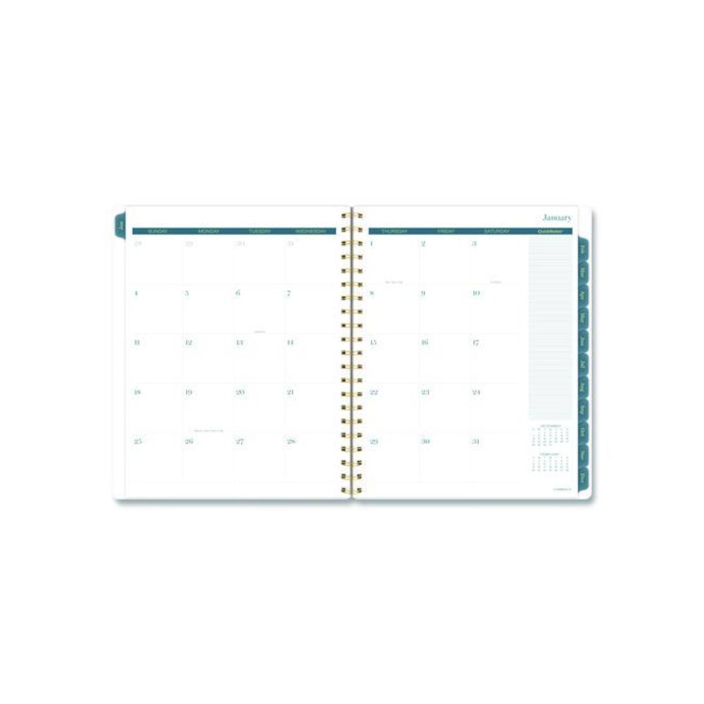 Midnight Garden Weekly/Monthly Planner, 11 x 8.5, Floral Artwork, Black/Pink/Green Cover, 12-Month (Jan-Dec): 2026. Picture 3