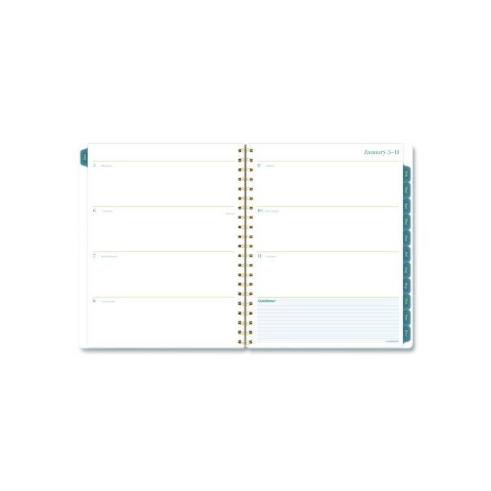 Midnight Garden Weekly/Monthly Planner, 11 x 8.5, Floral Artwork, Black/Pink/Green Cover, 12-Month (Jan-Dec): 2026. Picture 2