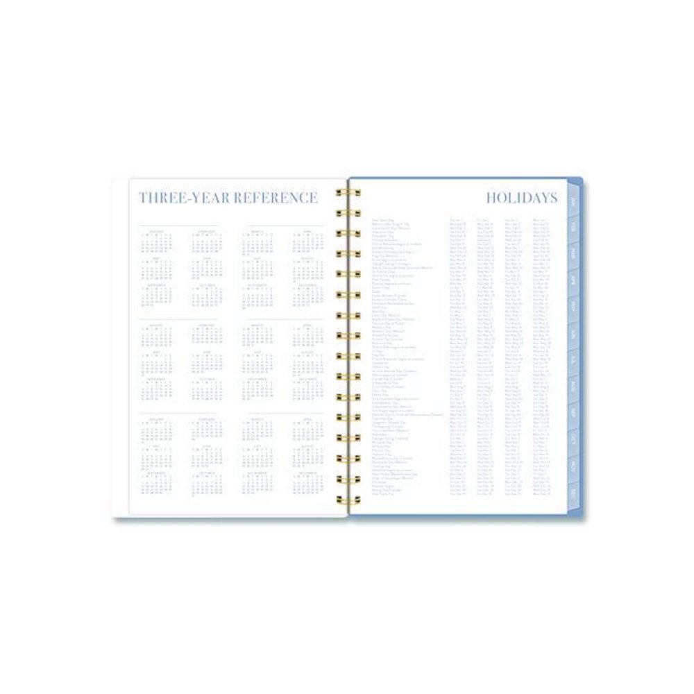 Weekly/Monthly Calista Floral Planners, 8.5 x 5.5, Floral Artwork, Blue/Purple/Green Cover, 13-Month: Jan 2026 to Jan 2027. Picture 9