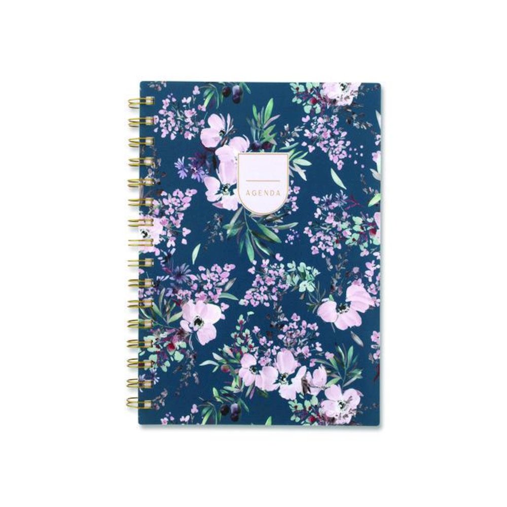 Weekly/Monthly Calista Floral Planners, 8.5 x 5.5, Floral Artwork, Blue/Purple/Green Cover, 13-Month: Jan 2026 to Jan 2027. Picture 4