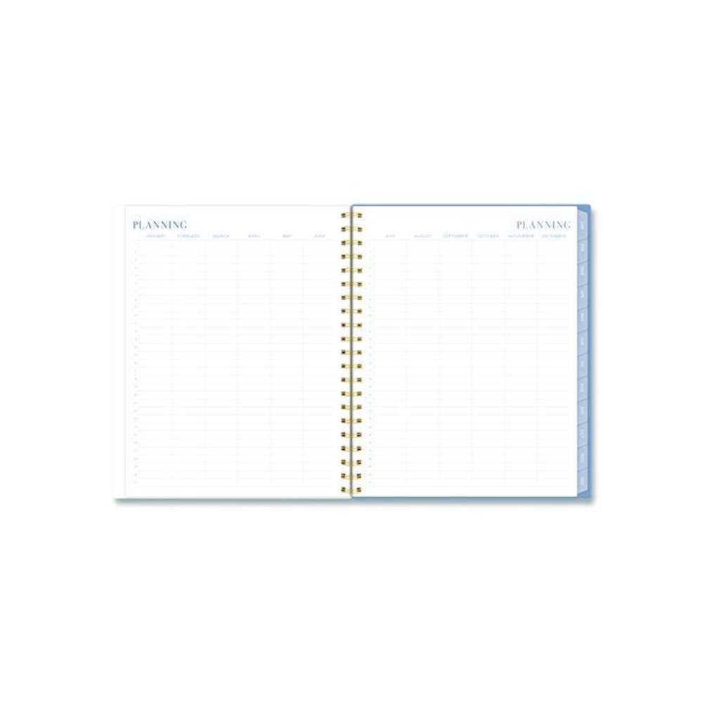 Weekly/Monthly Calista Floral Planners, 11 x 8.5, Floral Artwork, Blue/Purple/Green Cover, 13 Month: Jan 2026 to Jan 2027. Picture 7