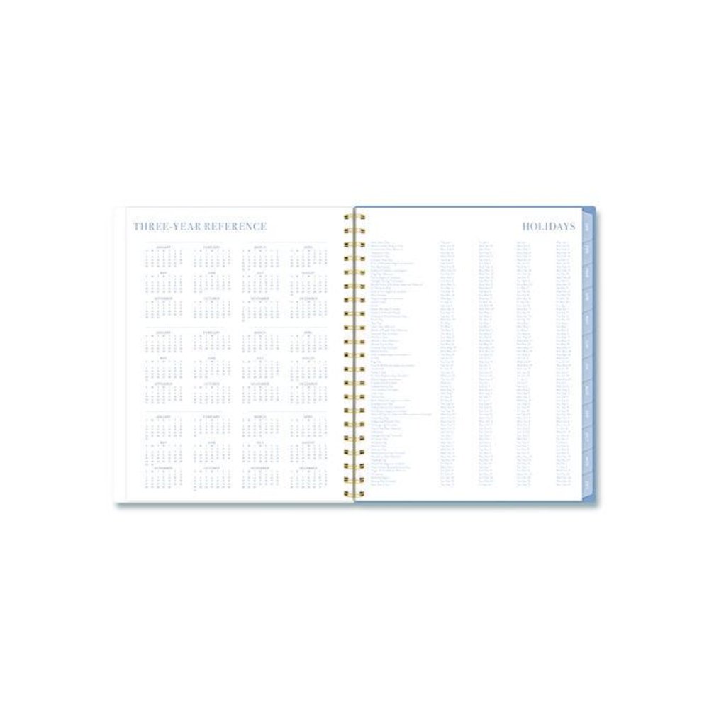 Weekly/Monthly Calista Floral Planners, 11 x 8.5, Floral Artwork, Blue/Purple/Green Cover, 13 Month: Jan 2026 to Jan 2027. Picture 9