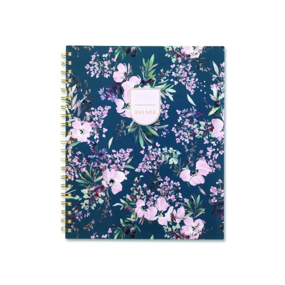 Weekly/Monthly Calista Floral Planners, 11 x 8.5, Floral Artwork, Blue/Purple/Green Cover, 13 Month: Jan 2026 to Jan 2027. Picture 4