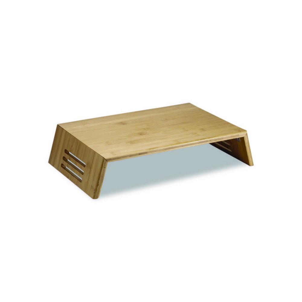 Bamboo Desktop Monitor Stand, For 16" Monitors, 17.56 x 12.44 x 2.64, Brown, Supports 20 lbs. Picture 1