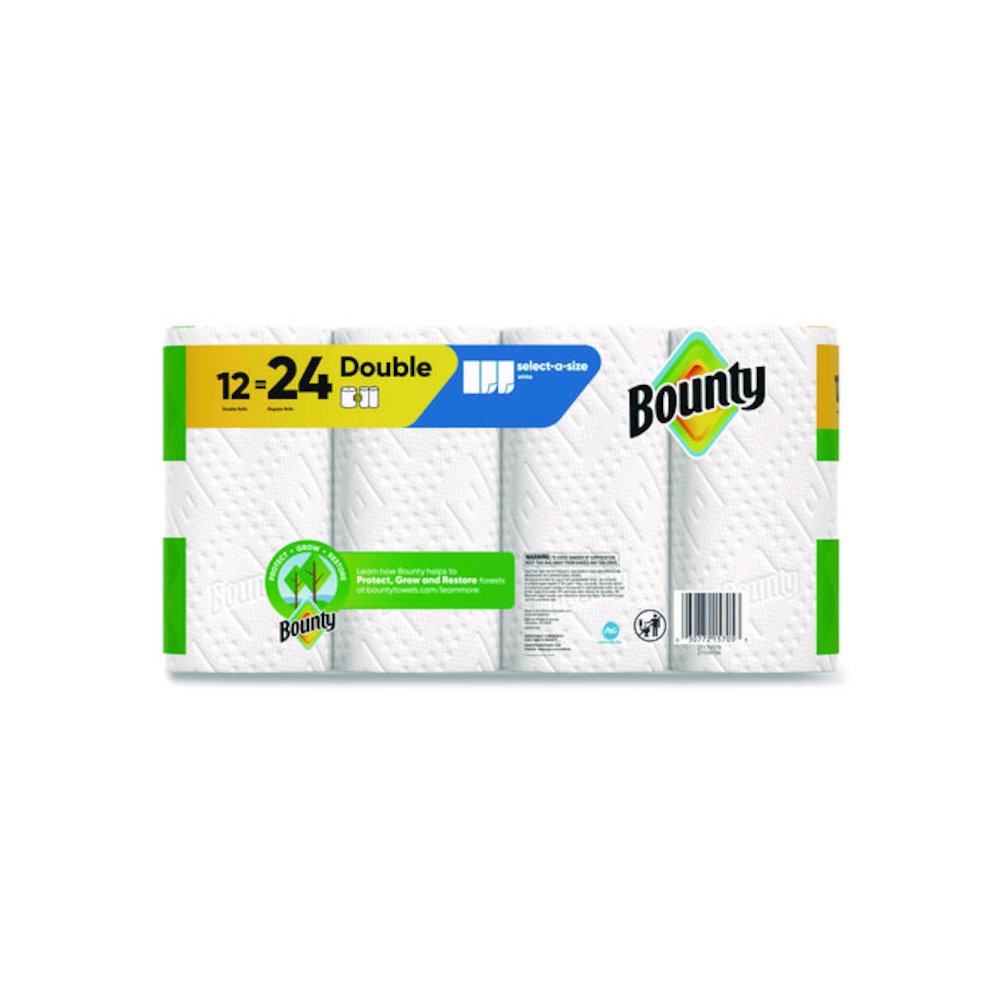 Select-a-Size Kitchen Roll Paper Towels, 2-Ply, 5.9 x 11, White, 82 Sheets/Double Roll, 12 Rolls/Carton. Picture 4