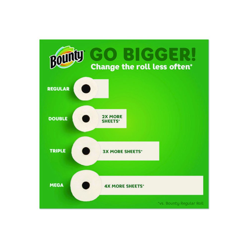 Select-a-Size Kitchen Roll Paper Towels, 2-Ply, 5.9 x 11, White, 82 Sheets/Double Roll, 12 Rolls/Carton. Picture 5