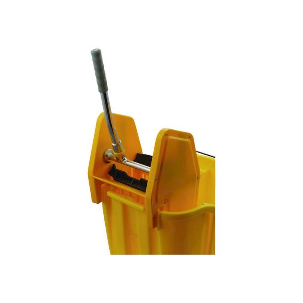 OmniFit Mop Bucket with Down Press Wringer, 35 qt, Yellow. Picture 3