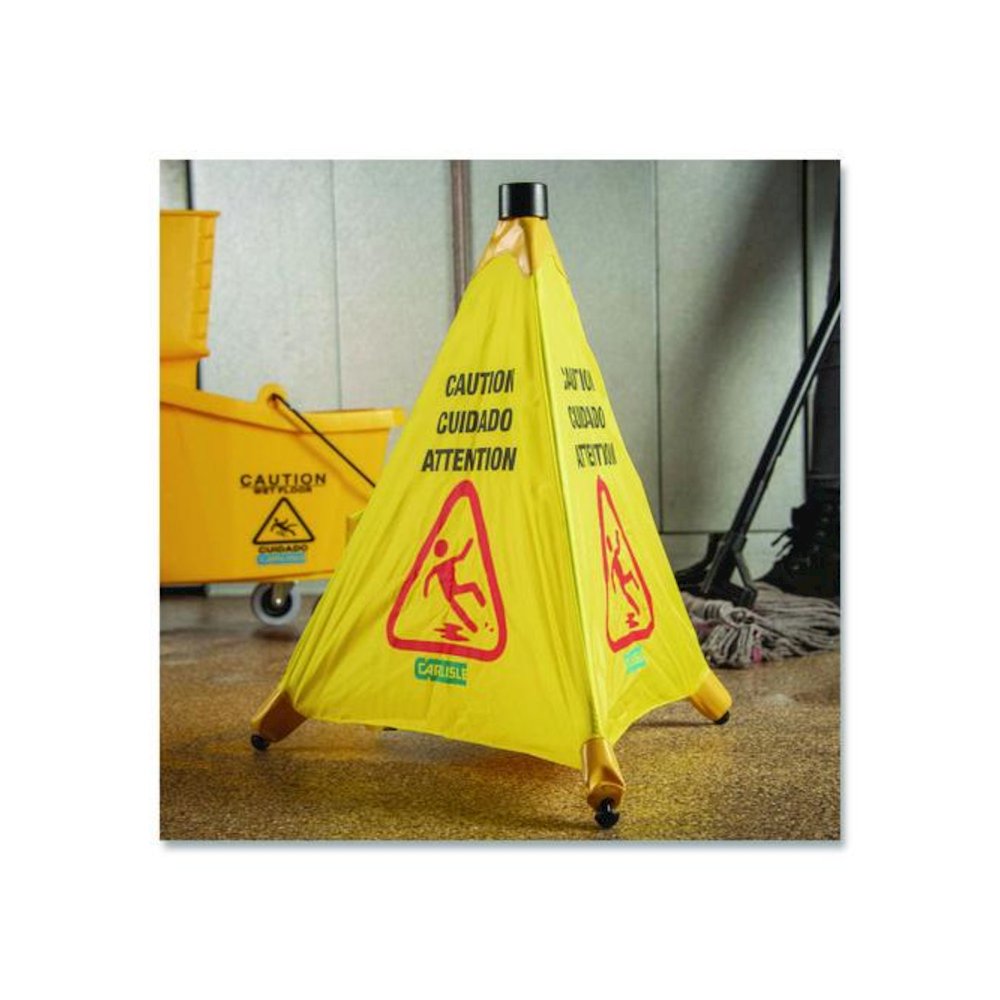 Pop-Up Caution Cone, 18 x 22.25 x 20, Yellow. Picture 5