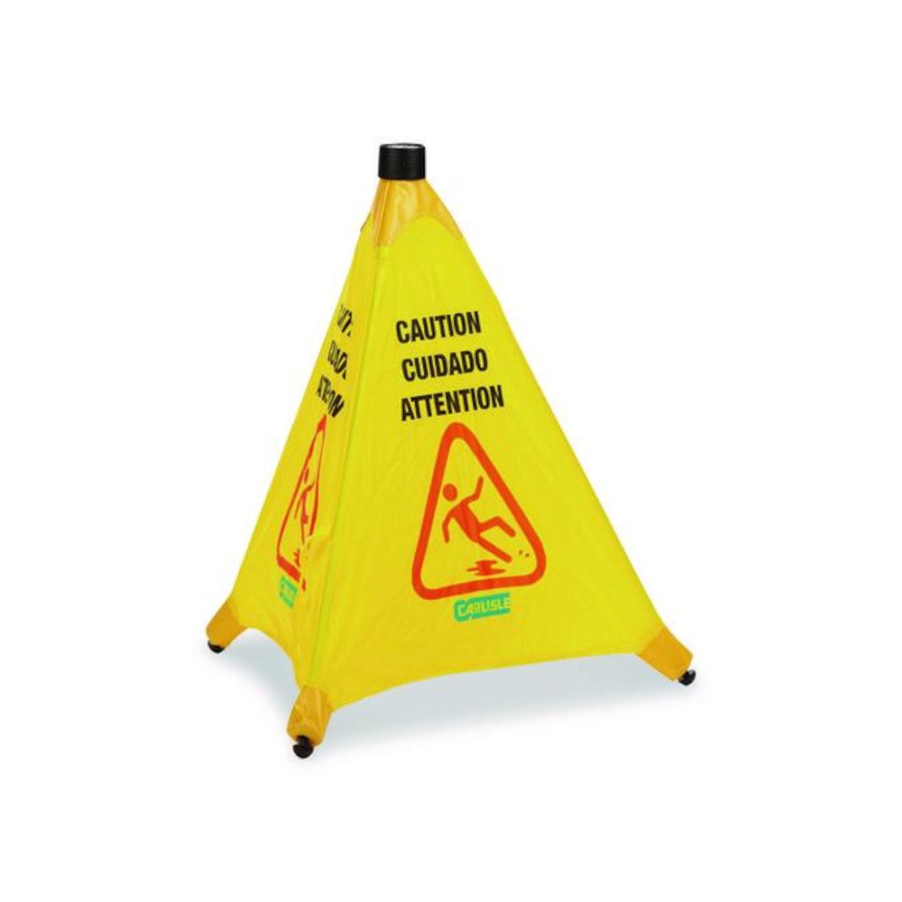 Pop-Up Caution Cone, 18 x 22.25 x 20, Yellow. Picture 1