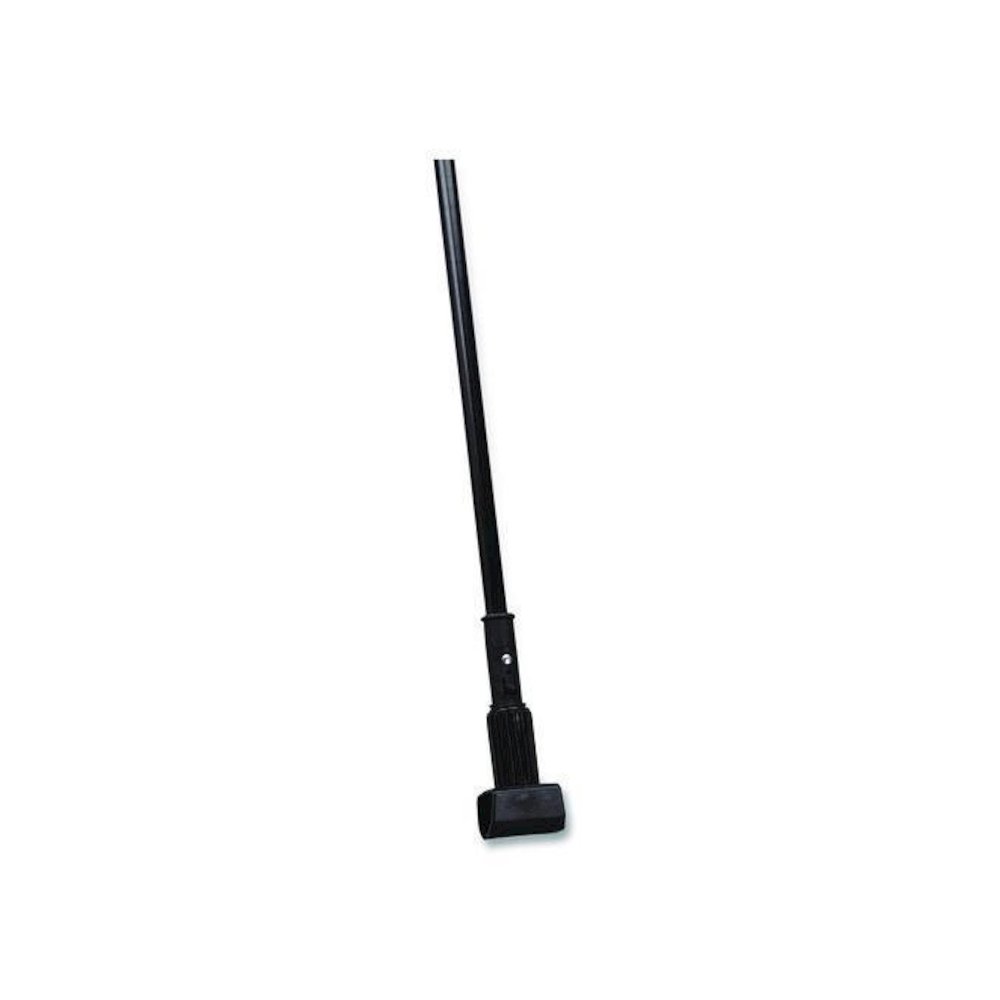 Vinyl Coated Jaw Style Metal Mop Handle, 1" dia x 60", Black. Picture 1