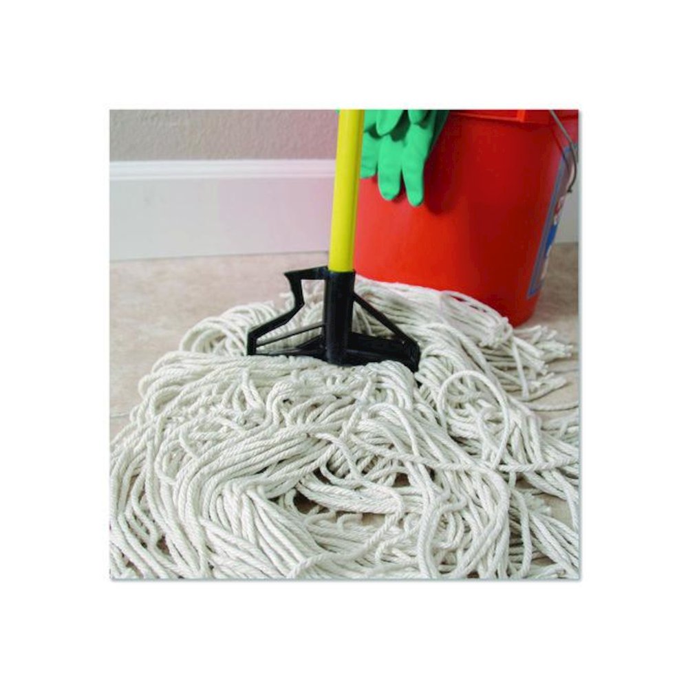 Sparta Spectrum Quik-Release Fiberglass Mop Handle, 1" dia x 60", Yellow. Picture 5