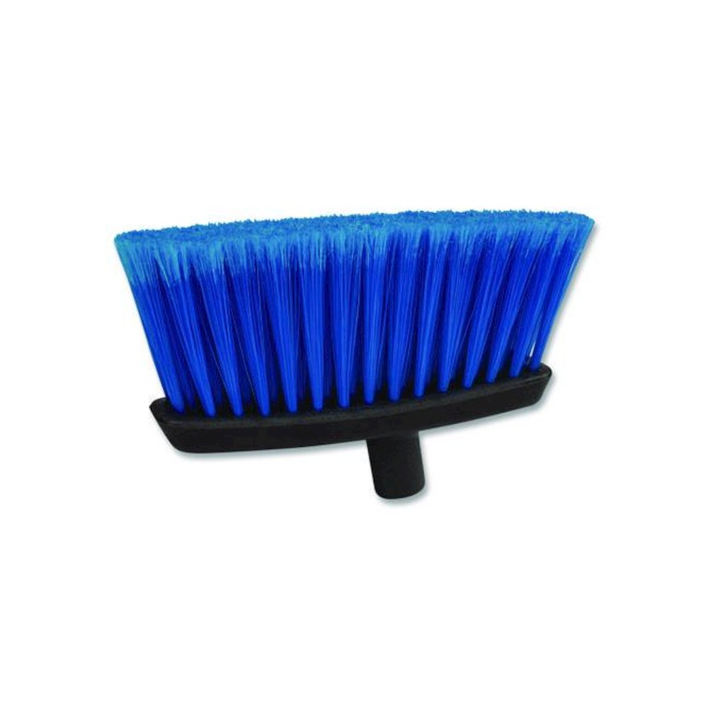 Duo-Sweep Flagged Light Industrial Broom Head, 12" Length, Blue/Black. Picture 1