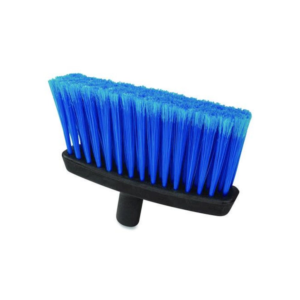 Duo-Sweep Flagged Light Industrial Broom Head, 12" Length, Blue/Black. Picture 3