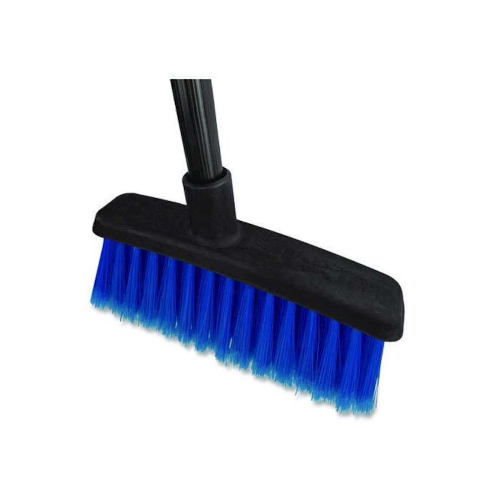 Duo-Sweep Flagged Light Industrial Broom Head, 12" Length, Blue/Black. Picture 5
