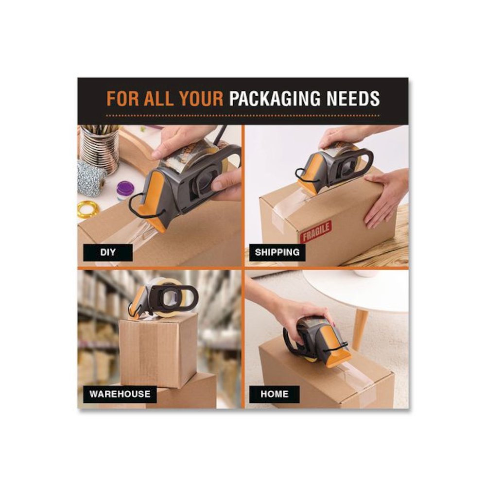 All Purpose Packaging Tape, 3" Core, 1.88" x 54.6 yds, Clear, 6/Pack. Picture 6
