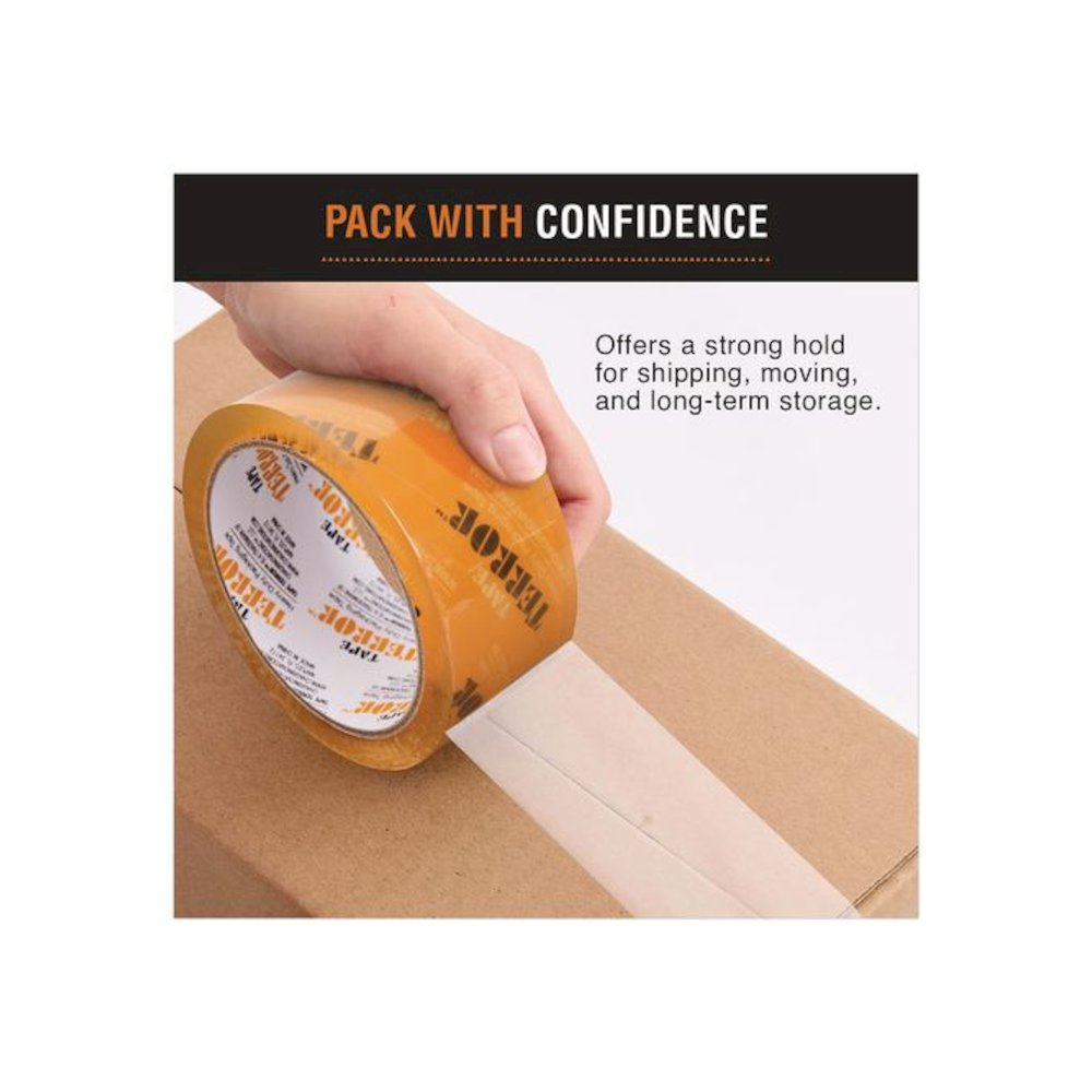 Heavy-Duty Packaging Tape, 3" Core, 1.88" x 54.6 yds, Clear, 6/Pack. Picture 5