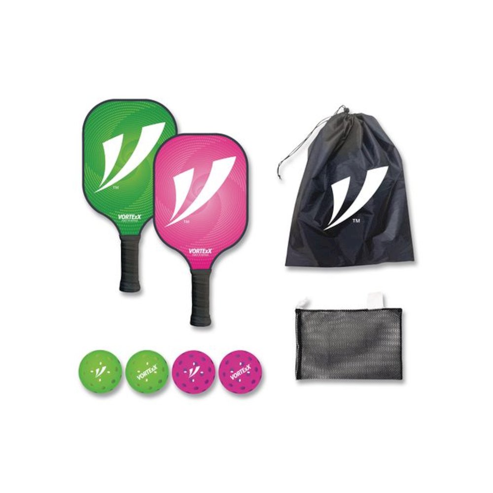 Pickleball Set, Pink/Green, 15.75" x 7.75" x 2.9". Picture 1