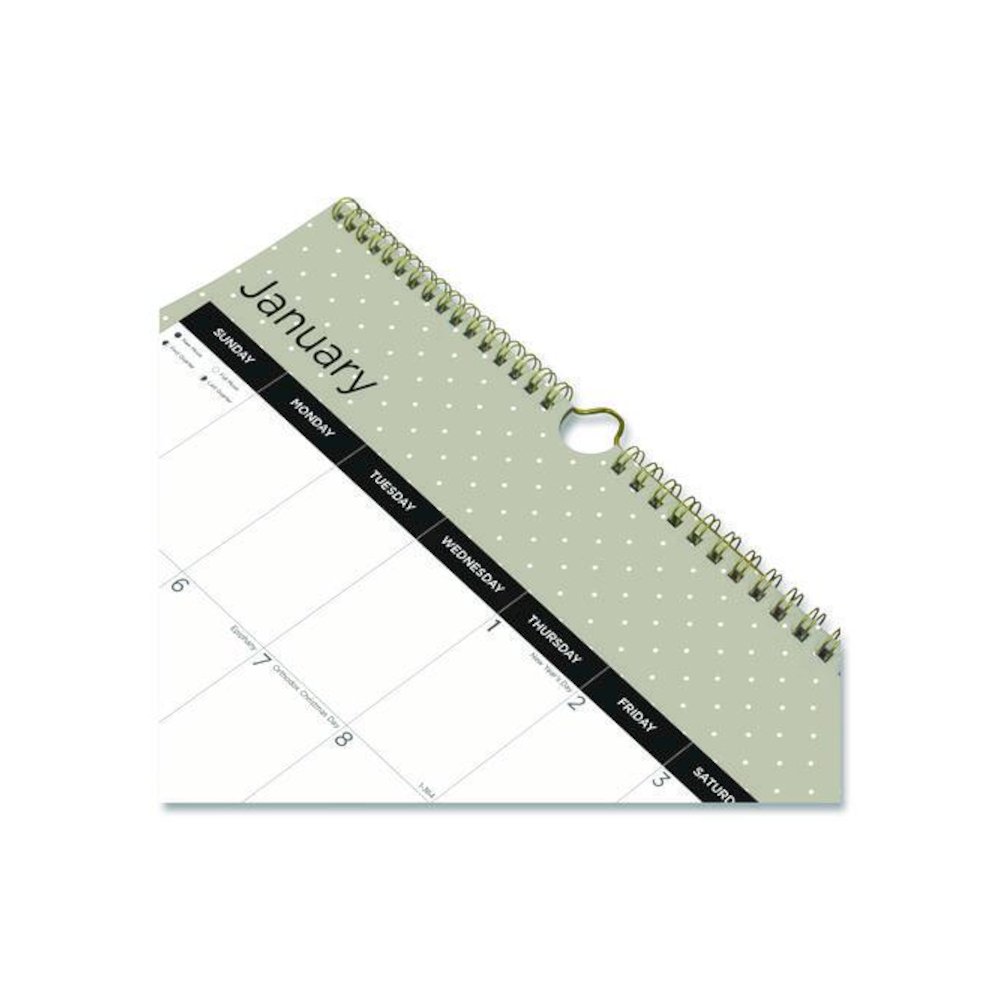 12-Month Wall Calendar, Minimalistic Artwork, 12 x 17, White/Multicolor Sheets, 12-Month (Jan to Dec): 2026. Picture 2