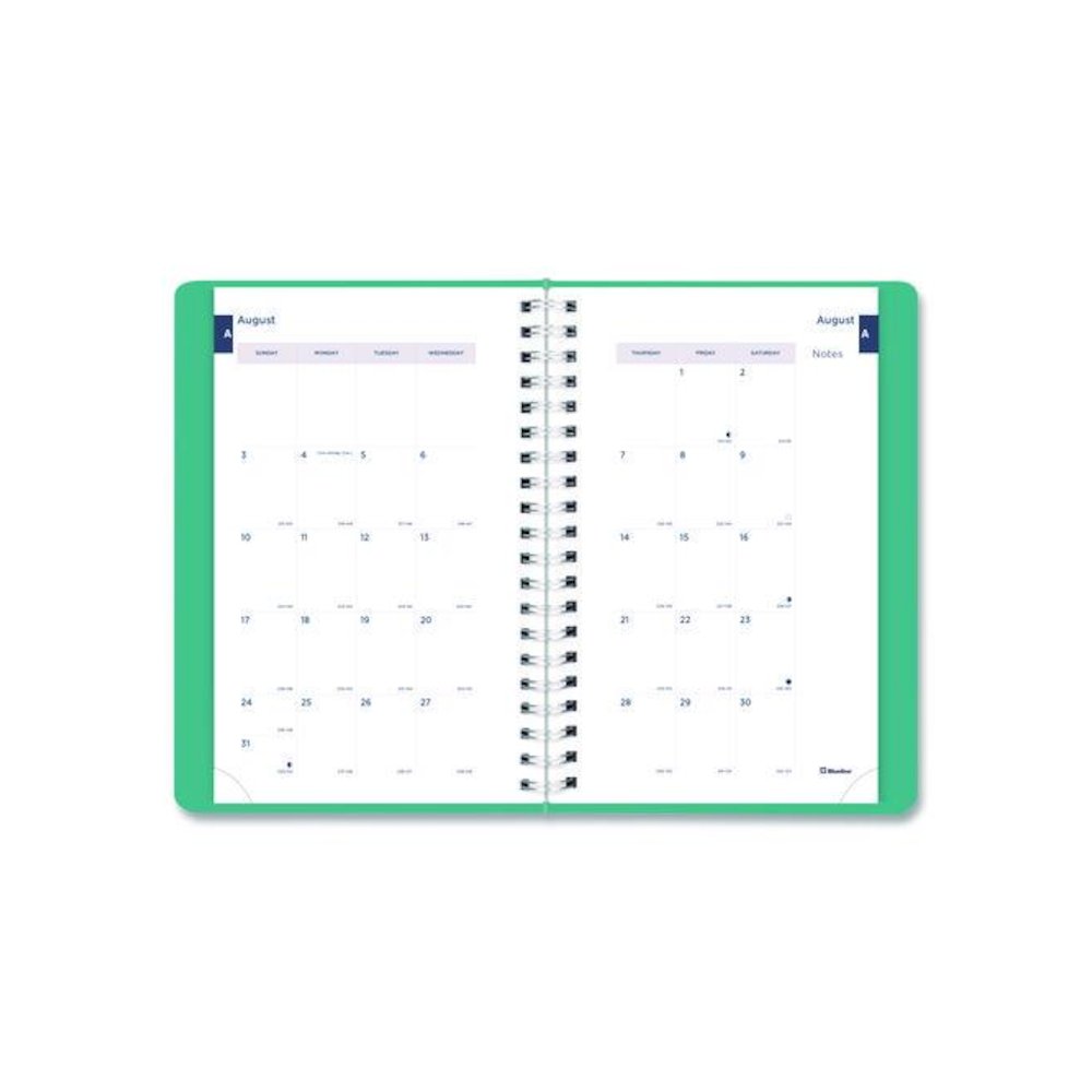Academic Daily/Monthly Planner, 8 x 5, Blue Cover, 12-Month (Aug to July): 2025 to 2026. Picture 4