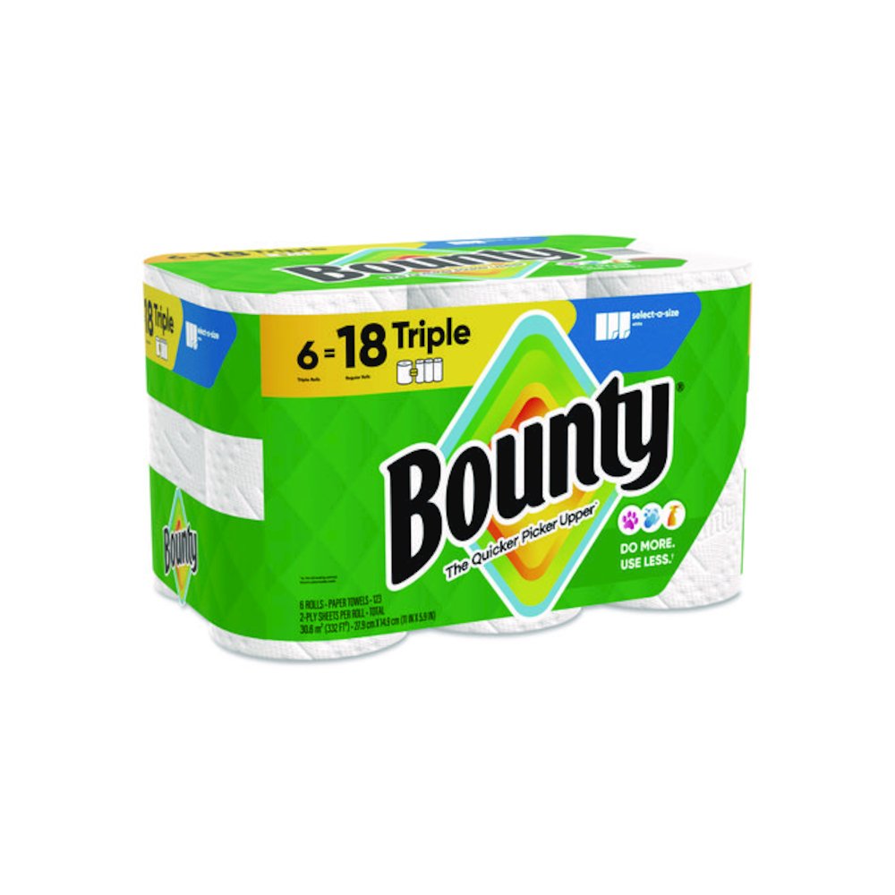 Select-a-Size Kitchen Roll Paper Towels, 2-Ply, 5.9 x 11, White, 123 Sheets/Triple Roll, 6 Rolls/Carton. Picture 2