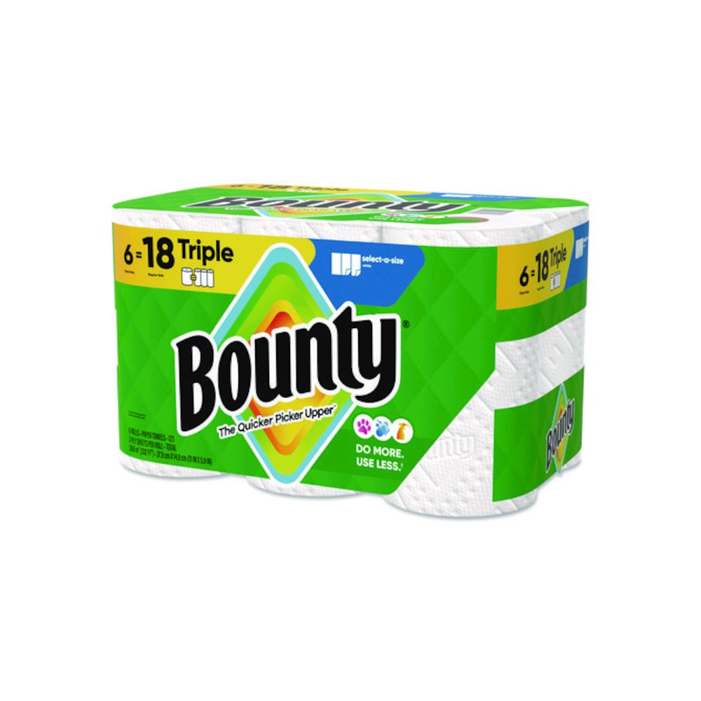 Select-a-Size Kitchen Roll Paper Towels, 2-Ply, 5.9 x 11, White, 123 Sheets/Triple Roll, 6 Rolls/Carton. Picture 4