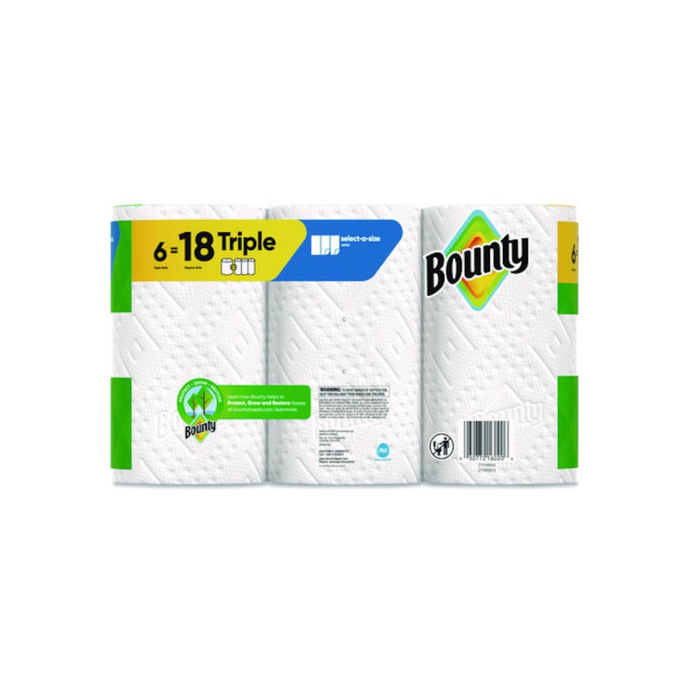 Select-a-Size Kitchen Roll Paper Towels, 2-Ply, 5.9 x 11, White, 123 Sheets/Triple Roll, 6 Rolls/Carton. Picture 5