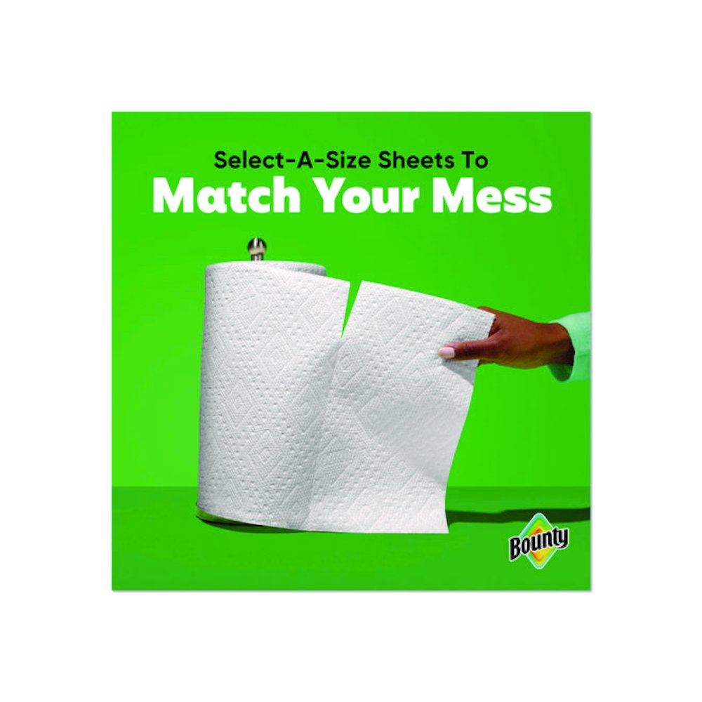 Select-a-Size Kitchen Roll Paper Towels, 2-Ply, 5.9 x 11, White, 123 Sheets/Triple Roll, 6 Rolls/Carton. Picture 10