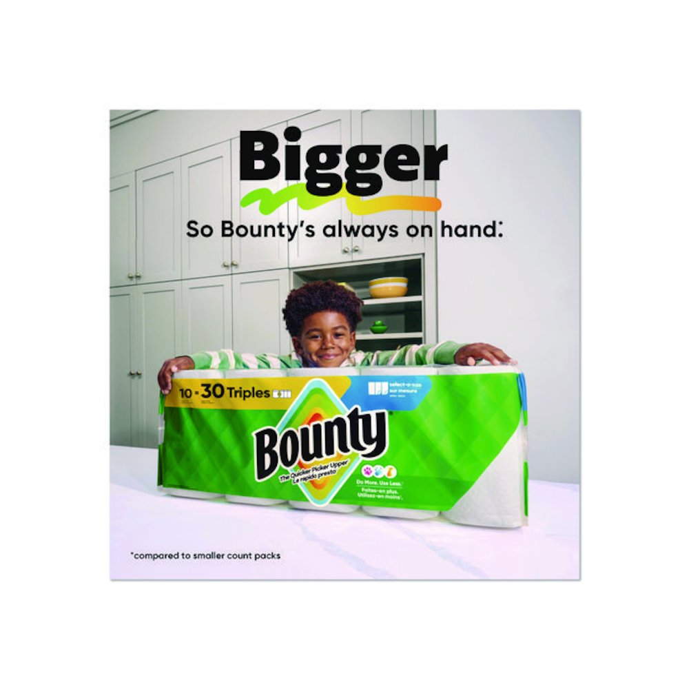 Select-a-Size Kitchen Roll Paper Towels, 2-Ply, 5.9 x 11, White, 123 Sheets/Triple Roll, 6 Rolls/Carton. Picture 3
