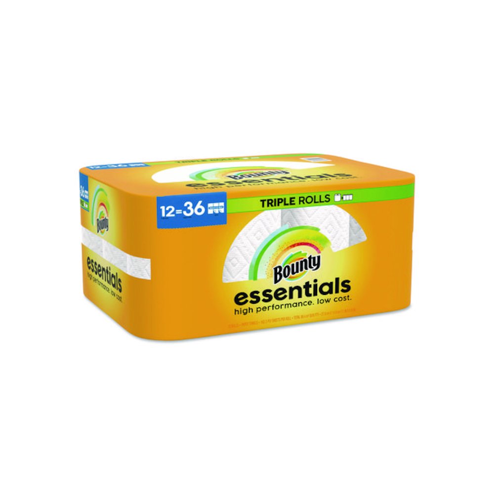 Essentials Select-A-Size Kitchen Roll Paper Towels, 2-Ply, 5.9 x 11, White, 162 Sheets/Triple Roll, 12 Rolls/Carton. Picture 2