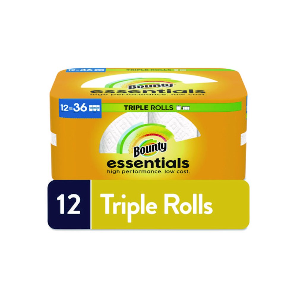Essentials Select-A-Size Kitchen Roll Paper Towels, 2-Ply, 5.9 x 11, White, 162 Sheets/Triple Roll, 12 Rolls/Carton. Picture 6