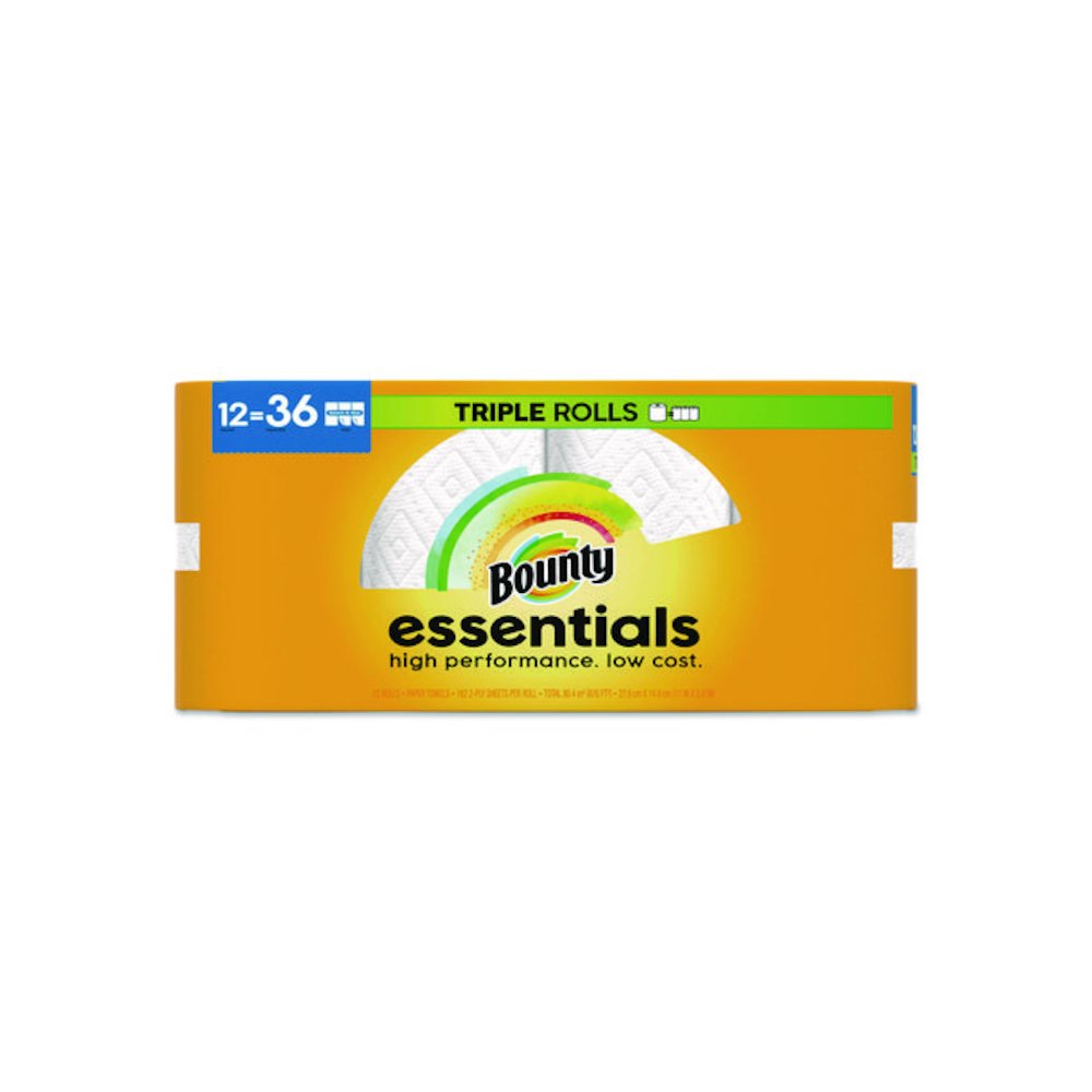 Essentials Select-A-Size Kitchen Roll Paper Towels, 2-Ply, 5.9 x 11, White, 162 Sheets/Triple Roll, 12 Rolls/Carton. Picture 1