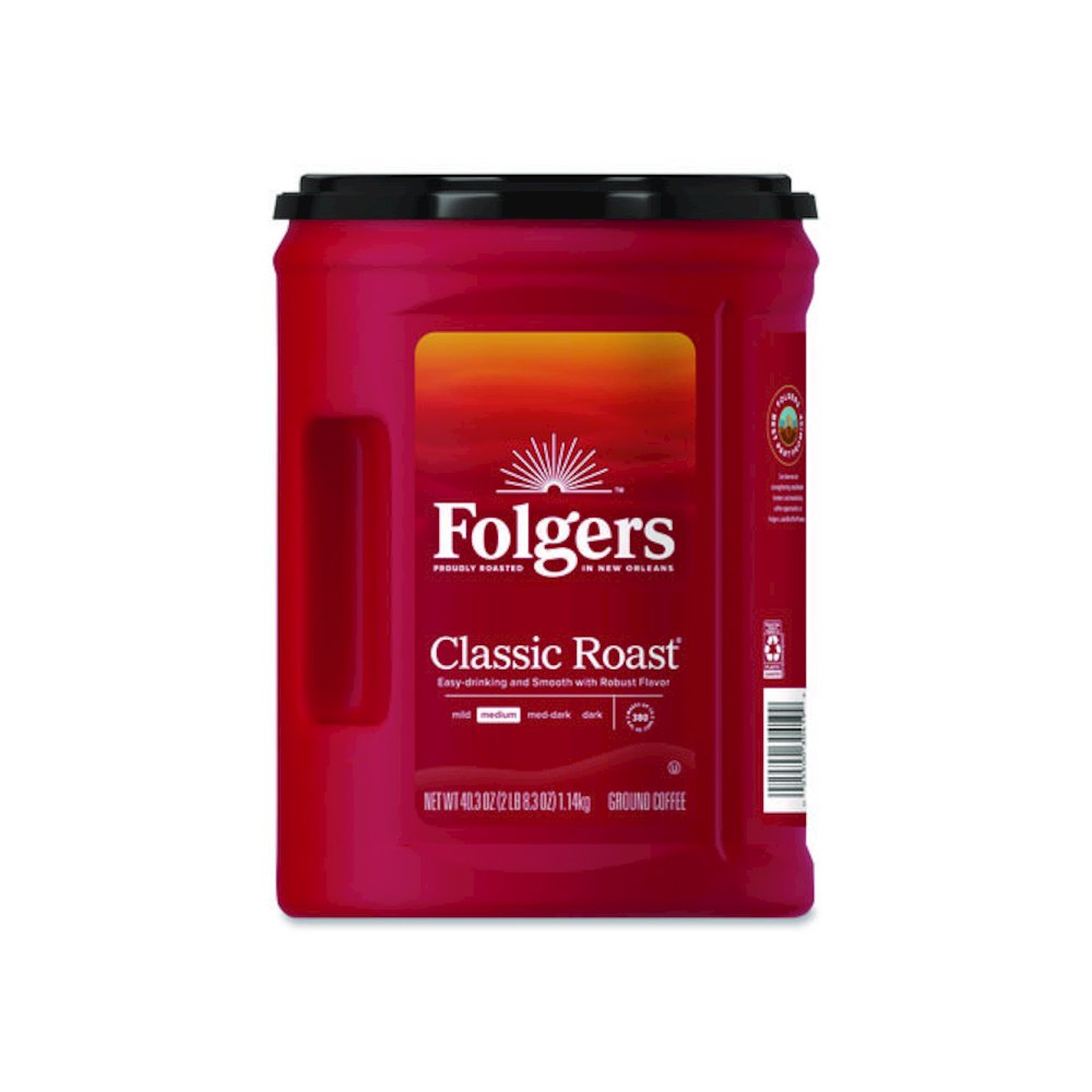 Classic Roast Ground Coffee, 40.3 oz Canister, 6/Carton. Picture 2