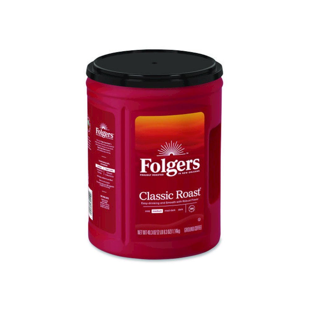 Classic Roast Ground Coffee, 40.3 oz Canister, 6/Carton. Picture 6