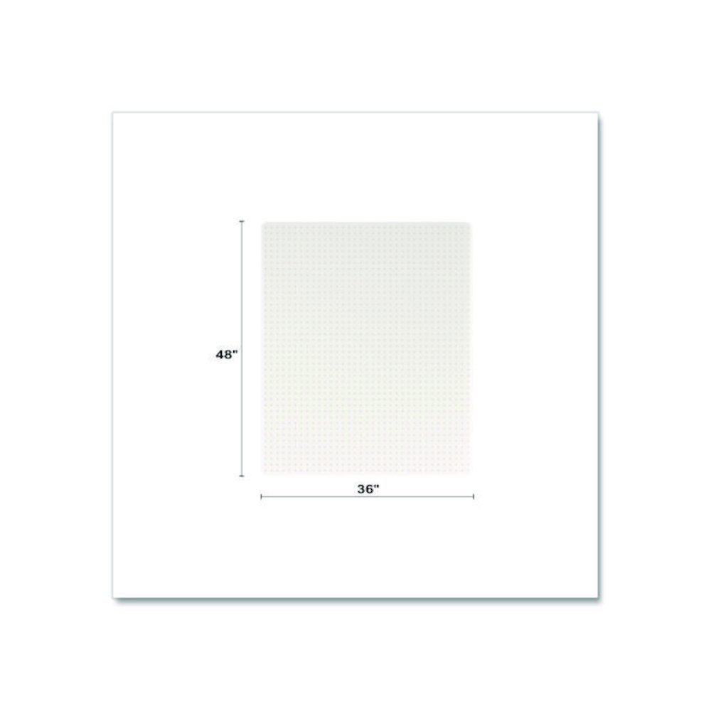 OceanMat Carpet Chair Mat for Flat Pile Carpeted Floors, Rectangular, Straight Edges, 36" x 48", Clear. Picture 4