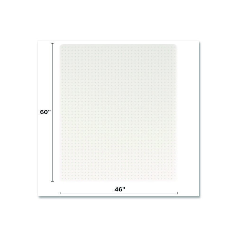 OceanMat Carpet Chair Mat for Flat Pile Carpeted Floors, Rectangular, Straight Edges, 46" x 60", Clear. Picture 4