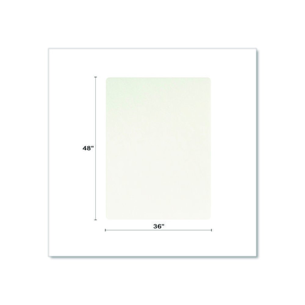 OceanMat Hard Floor Chair Mat for Hard Floors, Rectangular, Straight Edges, 36" x 48", Clear. Picture 4