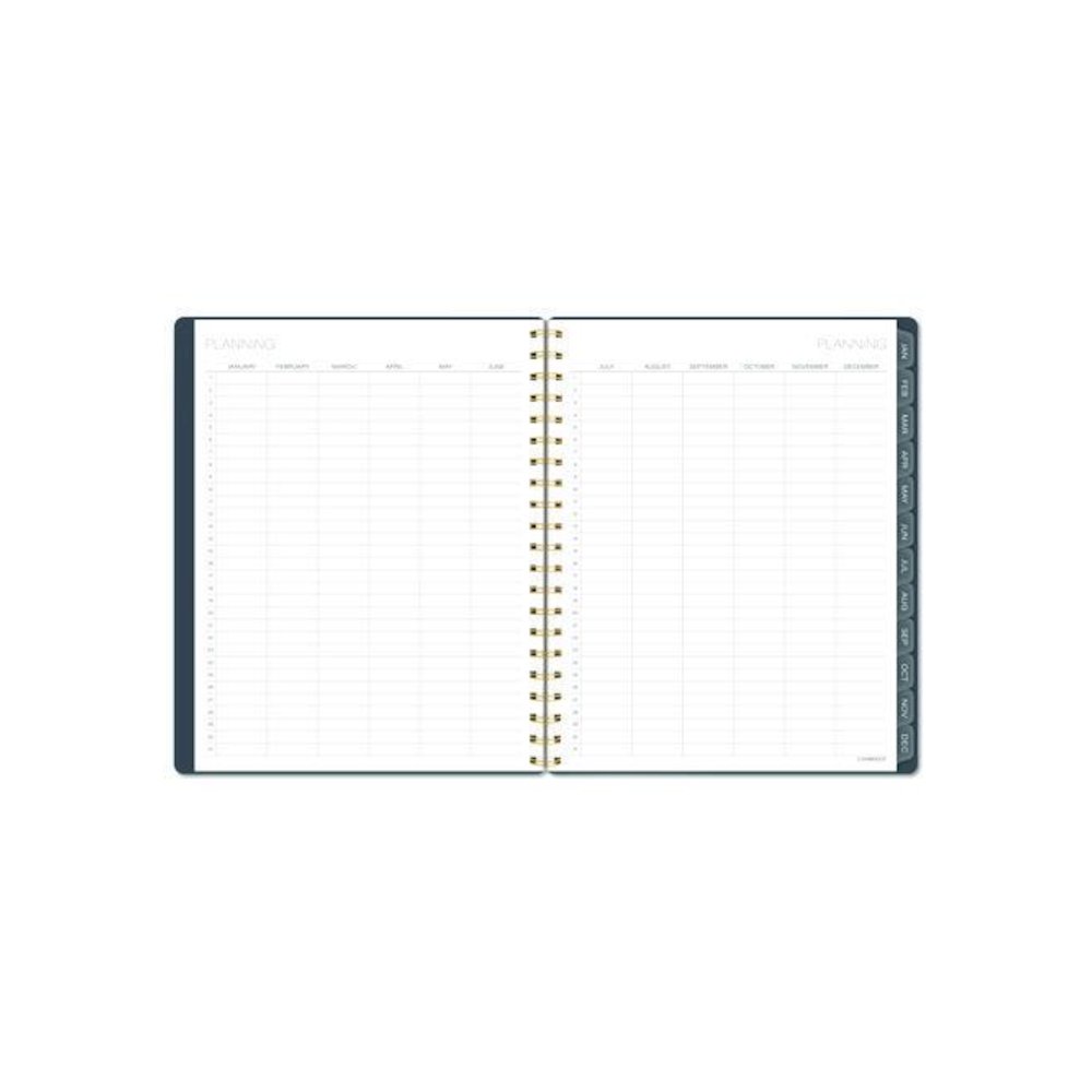 Hera Weekly Monthly Planner, Wavy Lines, 11 x 8.5, Black/Gold Cover, 12-Month (Jan to Dec): 2026. Picture 8