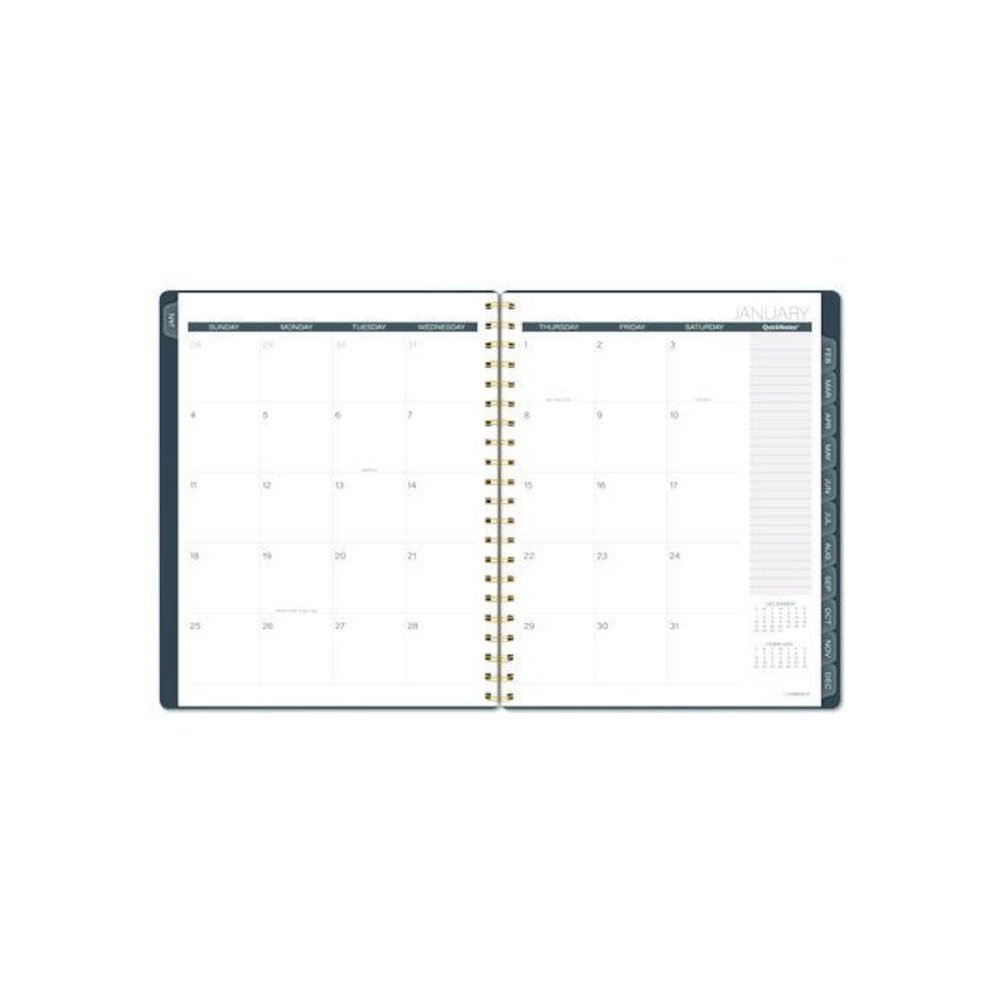 Hera Weekly Monthly Planner, Wavy Lines, 11 x 8.5, Black/Gold Cover, 12-Month (Jan to Dec): 2026. Picture 3