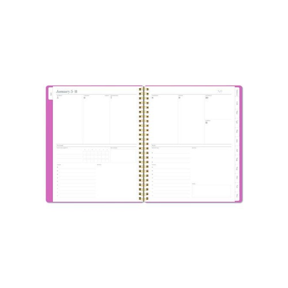 WorkStyle Weekly/Monthly Planner, 8.75 x 7.75, Pink Cover, 12-Month (Jan to Dec): 2026. Picture 2