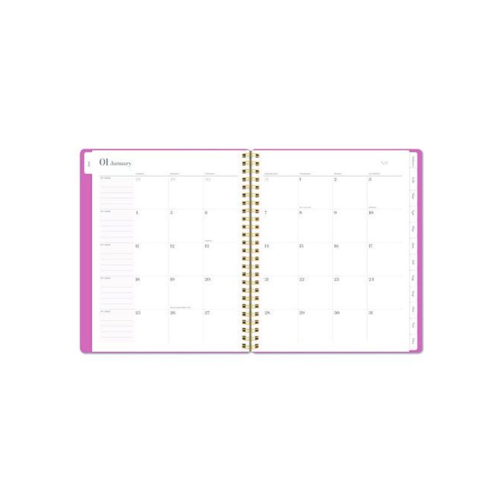 WorkStyle Weekly/Monthly Planner, 8.75 x 7.75, Pink Cover, 12-Month (Jan to Dec): 2026. Picture 3