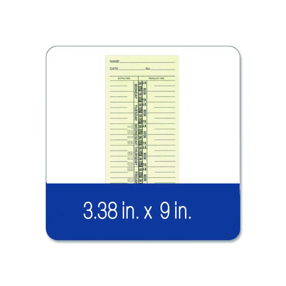 Time Cards for Acroprint, Amano and Lathem Time Clocks, One Side, Weekly, 3.38 x 9, 200/Pack. Picture 3