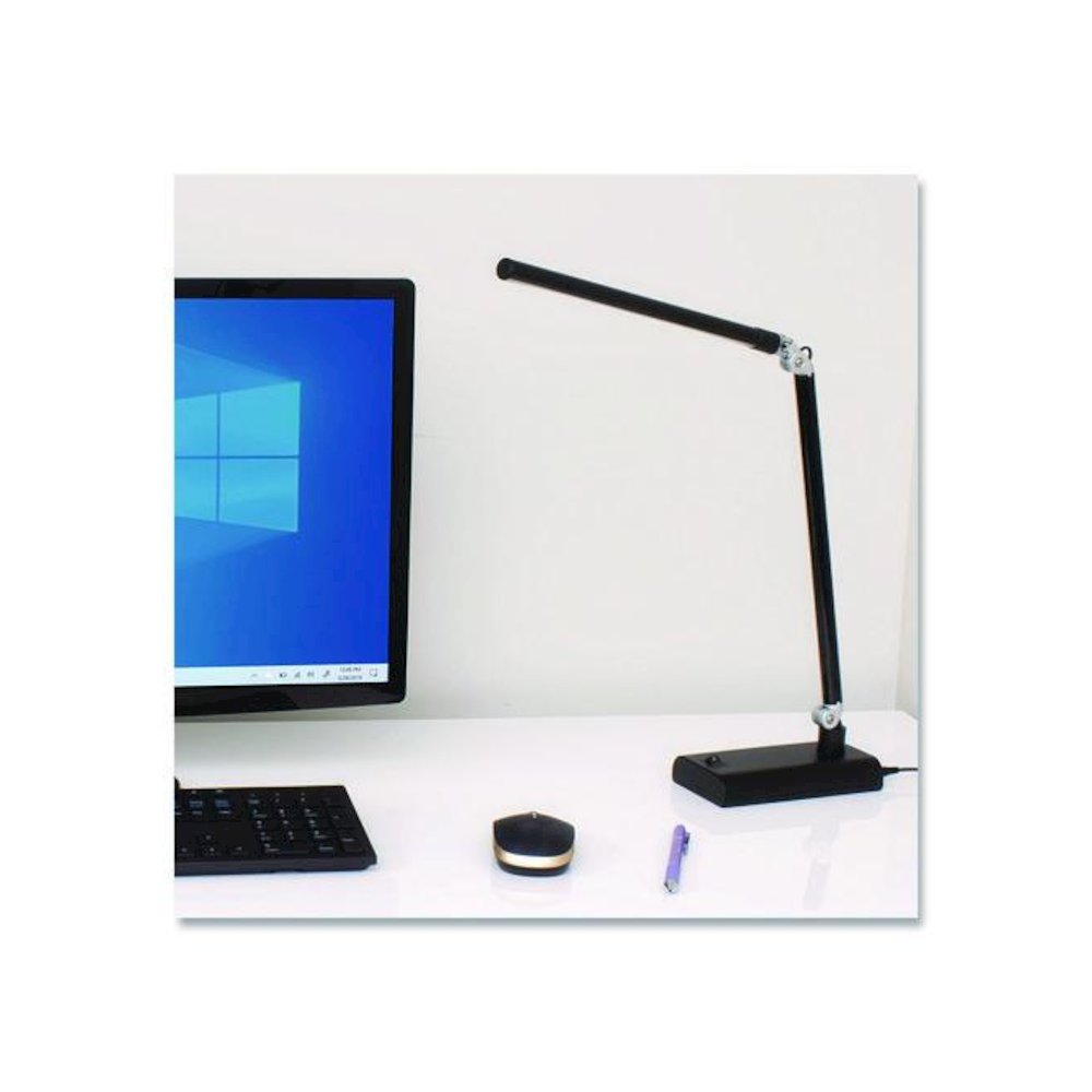 LED Desk Lamp, 7w x 3.5d x 14.5h, Black. Picture 3