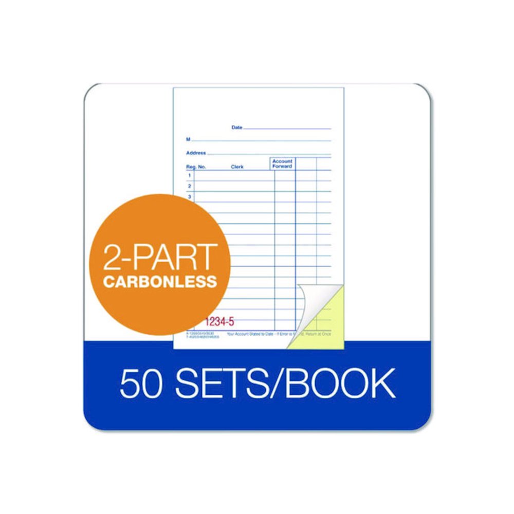 Multipart General-Purpose Sales Pad, Two-Part Carbonless, 3.34 x 5.13, 50 Forms/Pad, 10 Pads/Pack. Picture 4