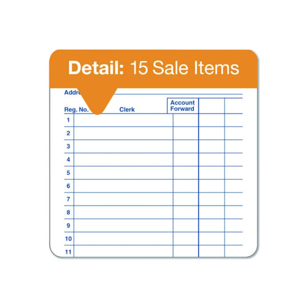Multipart General-Purpose Sales Pad, Two-Part Carbonless, 3.34 x 5.13, 50 Forms/Pad, 10 Pads/Pack. Picture 6