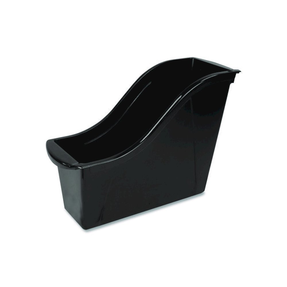 Small Book Bin, 1.5 gal, 4.5" x 11.75" x 8.5", Black, 6/Pack. Picture 9
